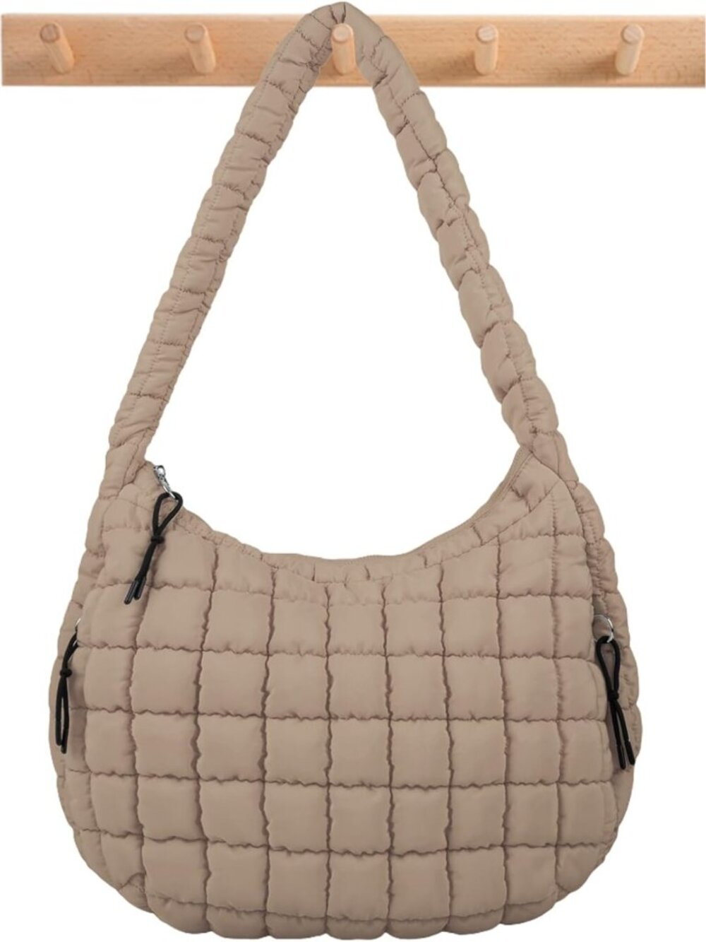 Quilted Puffer Tote Bag | Puffy Crossbody Shoulder Bag | Nylon Travel Handbag